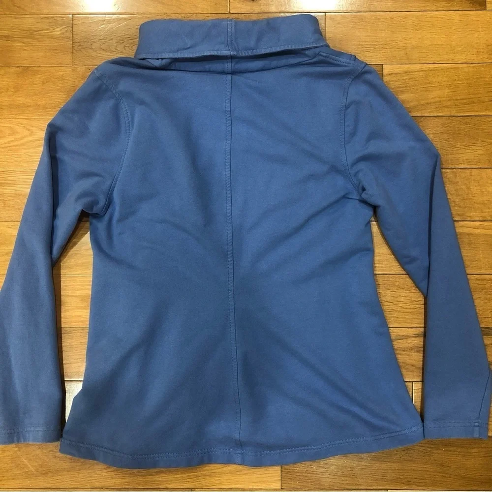 The North Face Women's Asymmetrical Long Sleeve Zip Front Blue Jacket Size L - Picture 2 of 7